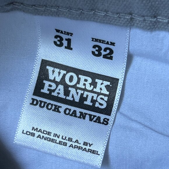 Los Angeles Apparel Grey Duck Canvas Work Pant 🦏 - Picture 5 of 6